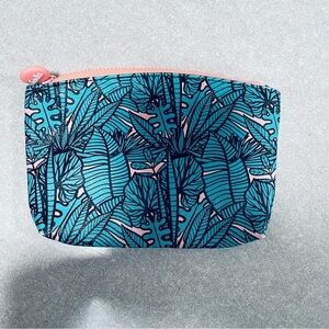 Ipsy Tropical Leaf Print Cosmetic Bag